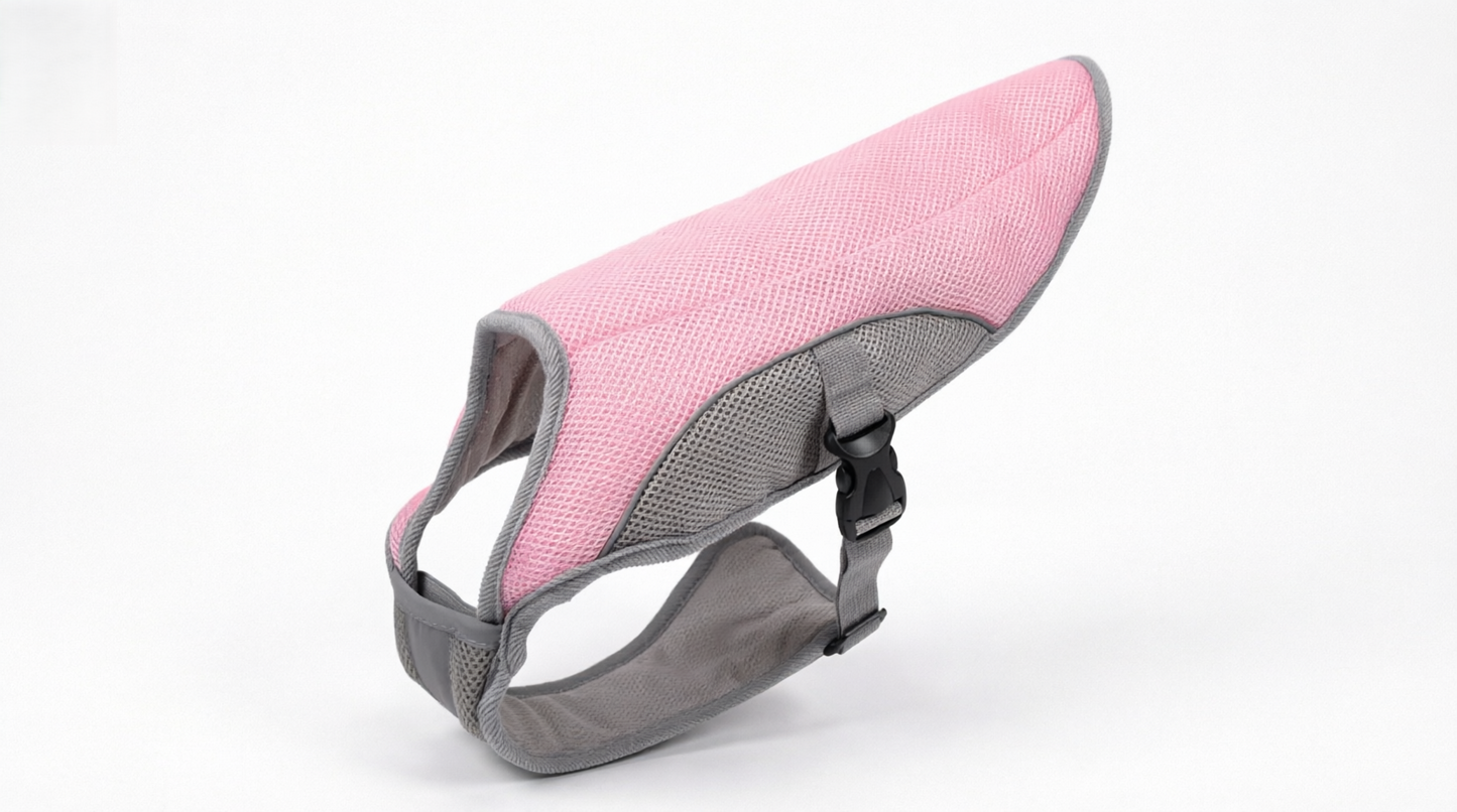 Chaleco refrescante para perro color rosa - vista general